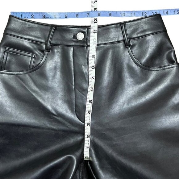 Aritzia Wilfred Ultra High Rise Oracle Faux Leather Pants in Black Women Size 4 - Picture 6 of 12